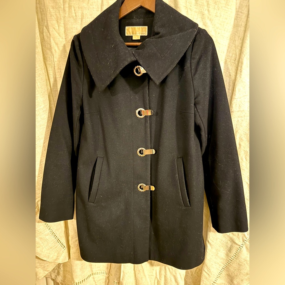 Michael Kors black wool coat